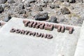 Dortmund city name at Belzec extermination camp memorial