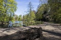 Dortmund Citys Romberg Park lake in North Rhine Westphalia sunny spring time Royalty Free Stock Photo