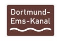 Dortmund Ems canal sign