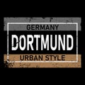 Dortmund German city logo vector. Modern typography Travel and adventure