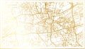 Dortmund Germany City Map in Retro Style in Golden Color. Outline Map