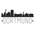 Dortmund Germany. City Skyline. Silhouette City. Design Vector. Famous Monuments. Royalty Free Stock Photo