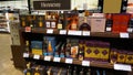 Dortmund, Germany - December 28, 2021: Hennessy extra old cognac on store shelf at Dortmund, Germany Royalty Free Stock Photo