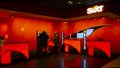 Dortmund, Germany - December 28, 2021: Sixt car rental employee waits for customers at Dortmund Airport