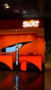 Dortmund, Germany - December 28, 2021: Sixt car rental employee waits for customers at Dortmund Airport