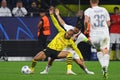 The match of match UEFA Champion League Borussia Dortmund vs AC Milan Royalty Free Stock Photo