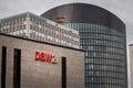 DORTMUND, GERMANY - NOVEMBER 5, 2022: logo of DSW21 on their main office in Dortmund. DSW21, or dortmunder stadtwerke, is the Royalty Free Stock Photo