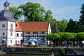 side view of Moated castle Haus Rodenberg in Aplerbeck, Dortmund Royalty Free Stock Photo