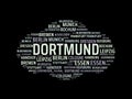 DORTMUND - image with words associated with the topic GERMAN CITIES, word cloud, cube, letter, image, illustration