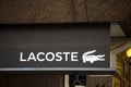 Dortmund, North Rhine Westphalia/germany - 22 10 18: lacoste sign in dortmund germany