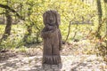 Dortmund, Ruhr Area, North Rhine Westphalia ,Germany - April 16 2018: Wooden sculputre at Romberg Park in BrÃÂ¼nninghausen Royalty Free Stock Photo