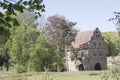 Dortmund, Ruhr Area, North Rhine Westphalia ,Germany - April 16 2018: Gatehouse of the castle BrÃÂ¼nninghausen at the park entrance Royalty Free Stock Photo