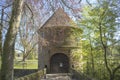 Dortmund, Ruhr Area, North Rhine Westphalia ,Germany - April 16 2018: Gatehouse of the castle BrÃÂ¼nninghausen at the park entrance Royalty Free Stock Photo