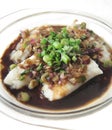 Dory Fish Cutlet served in Black Sauce Gravy Royalty Free Stock Photo