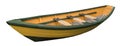 Dory rowboat, isolated