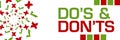 Dos And Donts Green Red Symbols Circular Left Horizontal