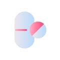 Dosage form flat gradient two-color ui icon