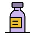 Dosage syrup icon color outline vector