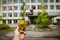 An abandoned building in the city of Pripyat