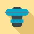 Dosing pool device icon, flat style