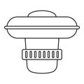 Dosing pool device icon, outline style