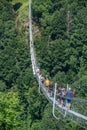 Dossena Italy 2022 Walk on the longest Tibetan bridge in Europe