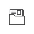 Dossier folder outline icon