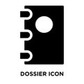 Dossier icon vector isolated on white background, logo concept o