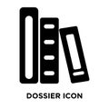 Dossier icon vector isolated on white background, logo concept o