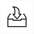 Folder flat line vector icon Royalty Free Stock Photo