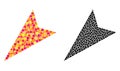 Dot Arrowhead Left-Down Mosaic Icons