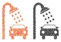 Dot Car Shower Mosaic Icons