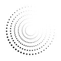Dot circle pattern vector halftone. Circular burst dot halftone round design