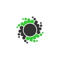 Dot circle vector logo Royalty Free Stock Photo