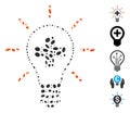 Dot Collage Creative Medicine Bulb Royalty Free Stock Photo