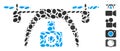 Dot Collage Drone Video Camera Royalty Free Stock Photo