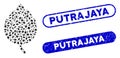 Dot Collage Hop Bud with Distress Putrajaya Stamps