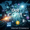 Dot COM E-Commerce Global Internet Technology Royalty Free Stock Photo