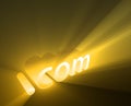 Dot com glowing Royalty Free Stock Photo