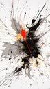 Dot Explosion: A Black, Red, and Yellow Painting
