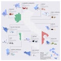 Dot And Flag Map Of Italy Infographic Design