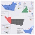 Dot And Flag Map Of United Arab Emirates Infographic Design Royalty Free Stock Photo