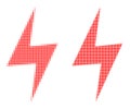 Dot Halftone Electric Hazard Icon