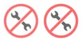 Dot Halftone Forbidden Repair Icon Royalty Free Stock Photo
