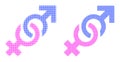 Dot Halftone Gender Confrontation Symbol Icon Royalty Free Stock Photo