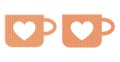 Dot Halftone Lovely Cup Icon