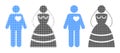 Dot Halftone Marriage Persons Icon