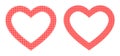 Dot Halftone Romantic Heart Icon