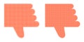 Dot Halftone Thumb Down Icon