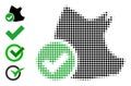 Dotted Halftone Valid Pork Icon and Other Icons Royalty Free Stock Photo